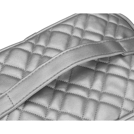 Geantă cosmetică matlasată din material sintetic, de culoare argintie, cu închidere cu fermoar - Peterson PTR-PTN KOS-DA-11-3217 S [7]