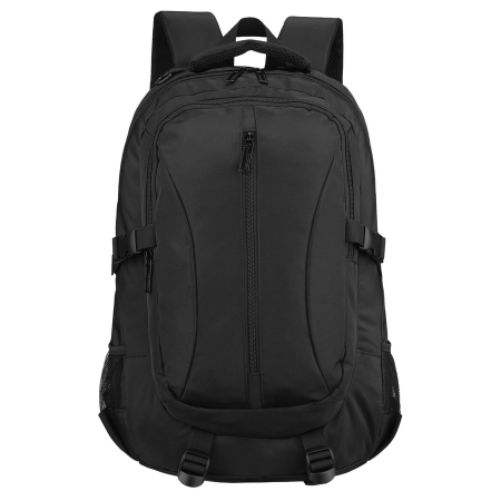 Rucsac spațios din poliester negru, cu compartiment pentru laptop și retractor - Peterson [2]