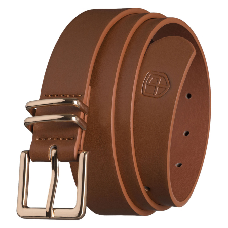  Belts - Curea îngustă pentru femei din piele ecologică maro deschis - Peterson PTR-PTN STU-14G1