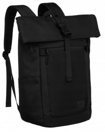 Rucsacuri Dama - Rucsac sport negru rulat cu curele reglabile - Peterson PTR-PTN RIO-9114 BL