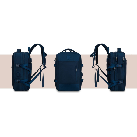 Rucsac de călătorie bleumarin cu port USB - Peterson PTR-PTN 24421-5098 NAVY [6]