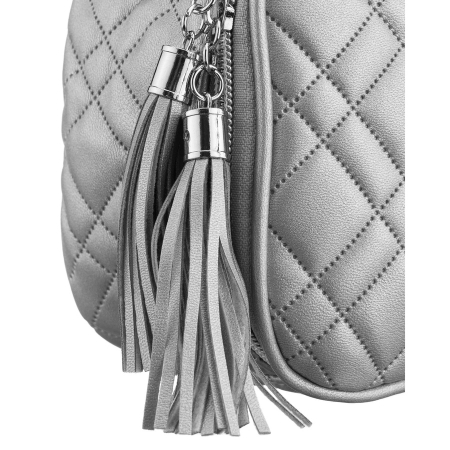 Geantă cosmetică argintie cu un singur compartiment, din material sintetic și închidere cu fermoar - Peterson PTR-PTN KOS-DA-10-3187 S [5]