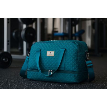Geantă de antrenament verde, cu două compartimente, din poliester - Peterson PTR-PTN PIK-01-8557 TURQ [1]
