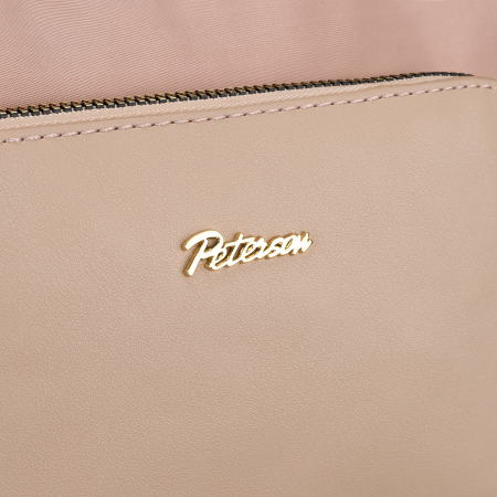 Geantă de damă urbană, din nailon roz, cu închidere cu fermoar - Peterson PTR-PTN JN-16-0399 PINK [9]