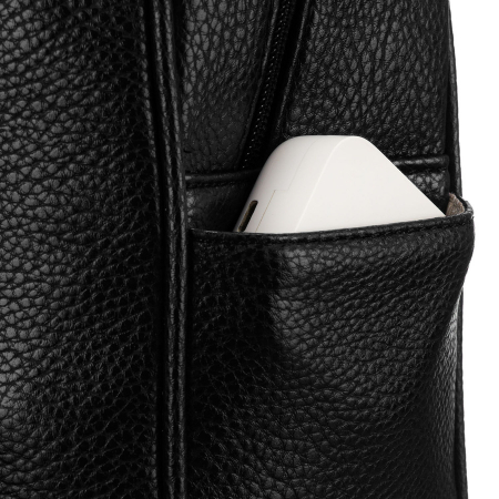 Rucsac mic, matlasat și la modă, de culoare neagră, pentru femei, confecționat din piele ecologică de la Peterson PTR-PTN SPY-1-F19 BLACK [4]