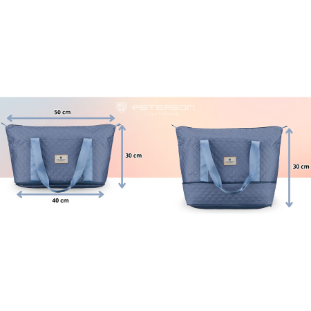 Geantă de antrenament din poliester albastru, echipată cu suport pentru valiză - Peterson PTR-PTN PIK-02-8618 L.BL [1]