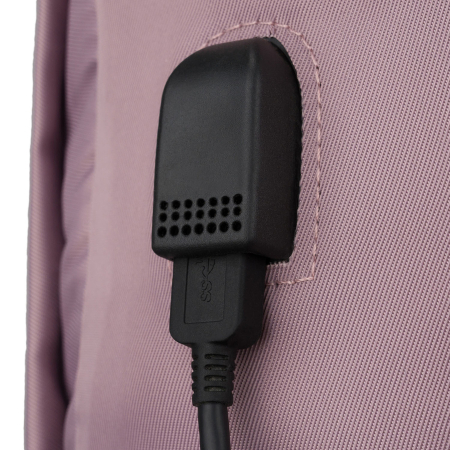 Rucsac de călătorie roz din poliester cu port USB - Peterson [15]