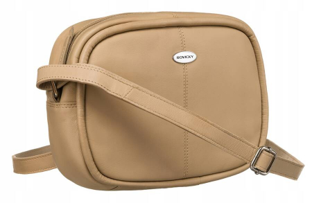 Genti Piele Naturala - Geantă de damă mică, din piele - Rovicky PTR-R-307-22-NS-0812 BEI
