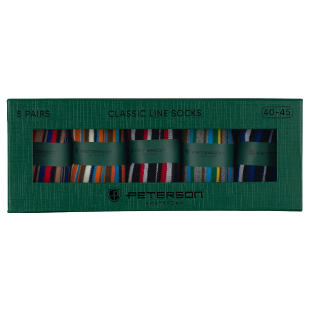 Set de 5 perechi de șosete bărbătești cu dungi, mărimi 40-45 - Peterson PTR-PTN SML-S5-40-45-PA1 [3]