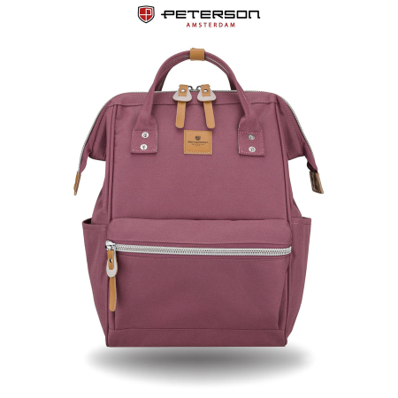 Rucsac mov pentru femei din poliester, cu spațiu pentru laptop și port USB - Peterson PTR-PTN BETA PURPLE [3]