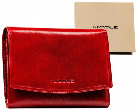 Portofele Dama - Portofel dama din piele naturala Nicole PTR-F14377A RE