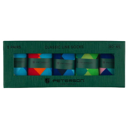 Set de șosete bărbătești multicolore, mărimea 40-45, din bumbac și poliester - Peterson PTR-PTN SML-S5-40-45-RO1 [3]