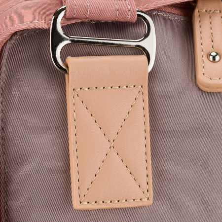 Rucsac de damă roz și gri din poliester și piele ecologică, cu un singur compartiment - Peterson PTR-PTN GAMMA WOODROSE-G [7]