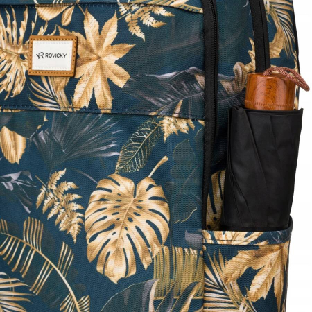 Rucsac clasic de damă din poliester cu model de plante - Rovicky PTR-R-PST-9268 02 [5]