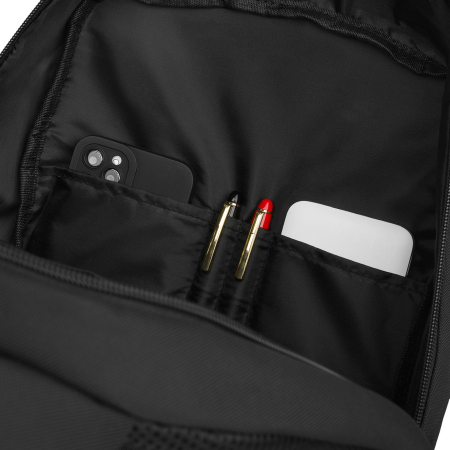 Rucsac mare, negru, din poliester, cu compartiment pentru laptop și compartiment individual - Peterson [13]