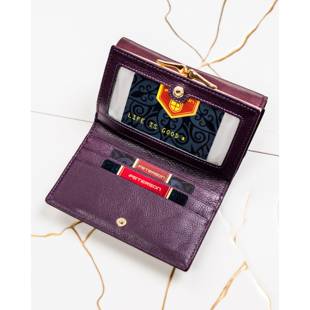 Portofel din piele pentru femei Peterson PTR-PTN PS108-HNL PURPLE [5]