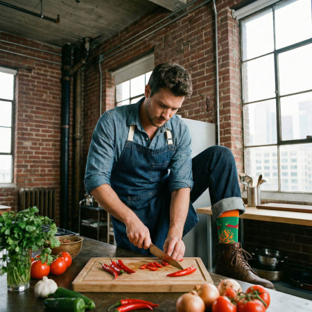 Set de șosete bărbătești în mărimile 38-44 cu model cu chili - Peterson PTR-PTN SML-S3W-CH-38-44 [28]