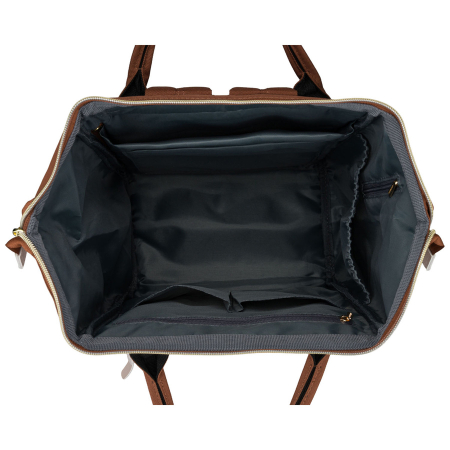 Rucsac de damă din poliester bej și maro cu compartiment pentru laptop - Peterson PTR-PTN ALFA BR-BE [17]