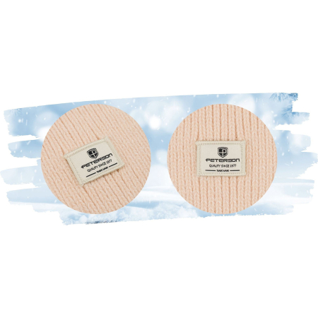 Căciulă beanie de iarnă pentru femei, bej, mărime universală, cu logo-ul mărcii - Peterson PTR-PTN HAT-10-5509 CREA [8]