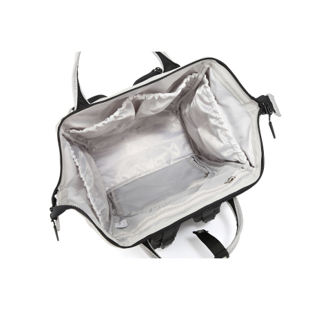 Rucsac gri, spațios pentru femei, din poliester, cu închidere cu fermoar - Himawari PTR-1208-04 [5]