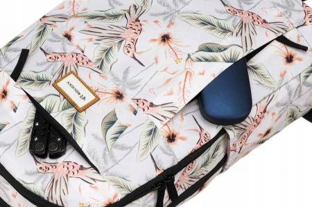 Rucsac clasic de damă din poliester cu model de plante - Rovicky PTR-R-PST-9305 06 [8]