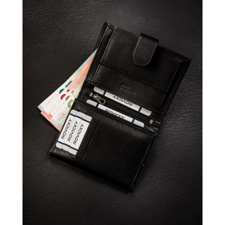 Portofel din piele naturala pentru barbati Ronaldo PTR-RM-03L-BDF-BL BLACK [4]