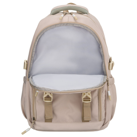 Rucsac școlar bej, la modă, din poliester, cu bretele reglabile - Peterson PTR-PTN 8594-1389 BEIGE [6]
