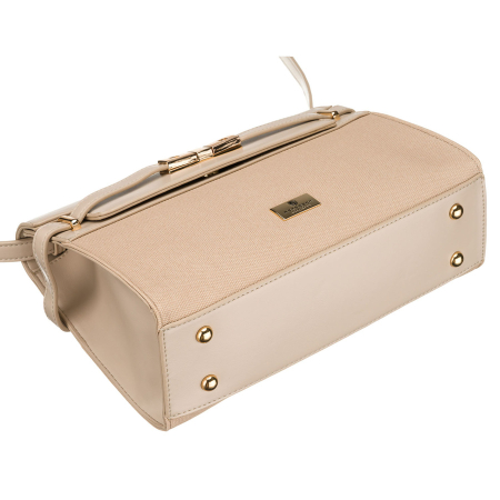 Geantă de damă bej cu fermoar și închidere cu magnet - Peterson PTR-PTN KONWALIA BEIGE [10]