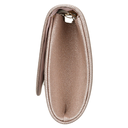 Geantă tip clutch bej, strălucitoare, pentru femei, confecționată din material sintetic, cu închidere cu clemă magnetică - Rovicky PTR-R-XS029-2-0757 CHAMP [3]
