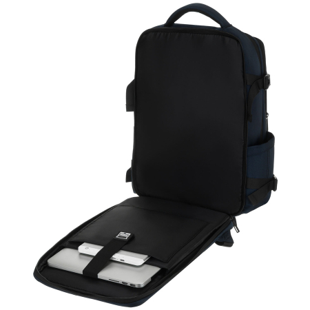 Rucsac de călătorie bleumarin din poliester cu compartiment pentru laptop și bretele reglabile - Peterson PTR-PTN HY241-7031 NAVY [13]