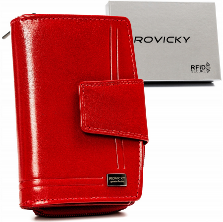 Oferte Speciale - Portofel dama din piele naturala Rovicky PTR-CPR-122-BAR-4153 RE