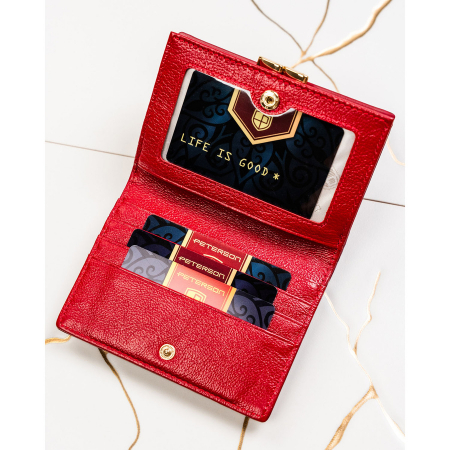 Portofel din piele pentru femei Peterson PTR-PTN PS15-09-HNL RED [6]