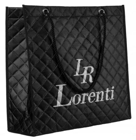 Import - Geanta de dama mare, matlasata, din material sintetic - Lorenti PTR-LSPV001 BL