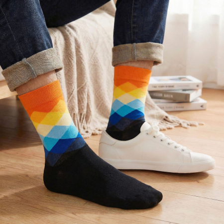 Set de 5 perechi de șosete bărbătești, mărimea 40-45, din bumbac și poliester - Peterson PTR-PTN SML-S5-40-45-RO2 [8]