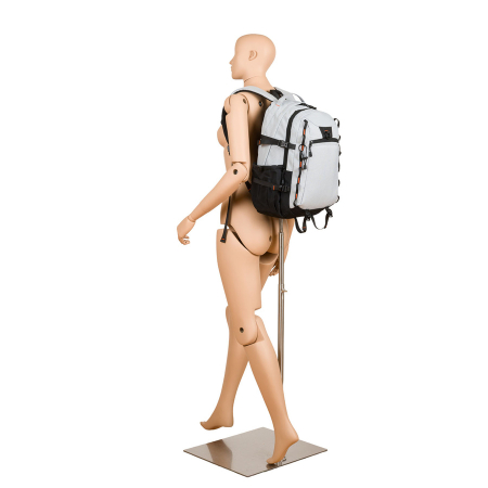 Rucsac mare, turistic, din poliester gri, cu două compartimente, cu fermoar - Peterson [34]