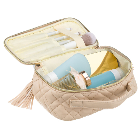 Geantă cosmetică cu un singur compartiment, din material sintetic, de culoare bej - Peterson PTR-PTN KOS-DA-10-3194 B [6]