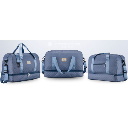 Geantă de antrenament din poliester albastru, cu două compartimente și închidere cu fermoar - Peterson PTR-PTN PIK-01-8564 L.BL [7]