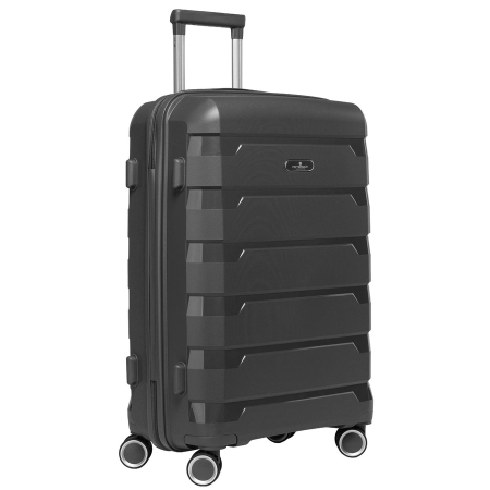Valiză din polipropilenă gri mediu cu mâner extensibil - Peterson PTR-PTN HPP-01-W-M-1815 [4]