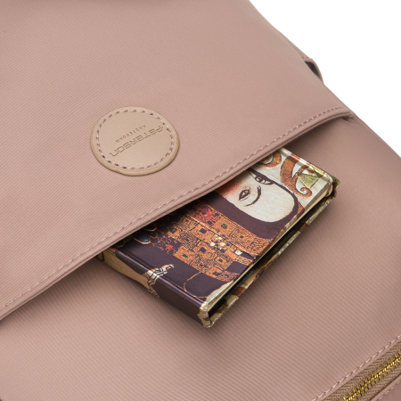 Rucsac mic de damă din nailon și piele ecologică roz - Peterson PTR-PTN JN-17-0436 PINK [20]