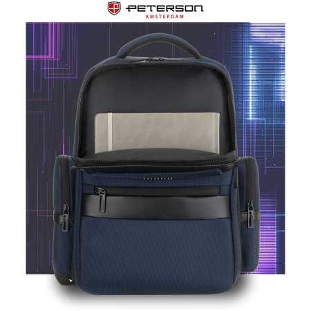 Rucsac de călătorie bleumarin cu buzunar pentru laptop de până la 14 inci - Peterson PTR-PTN HY243-7079 NAVY [11]