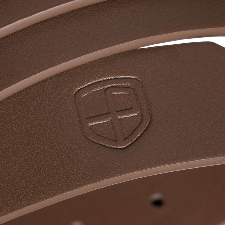 Curea îngustă de damă din piele ecologică kaki cu cataramă aurie - Peterson PTR-PTN STU-16G1 [2]