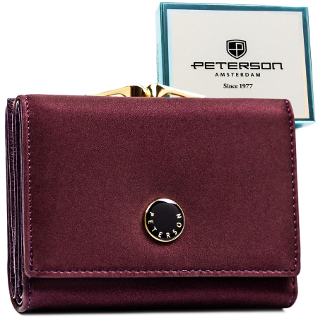 Portofele Dama - Portofel din piele pentru femei Peterson PTR-PTN PS15-09-HNL PURP