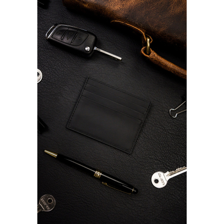 Husă din piele pentru carduri și documente în negru PTR-CC323-ACL-1237 BLACK [2]