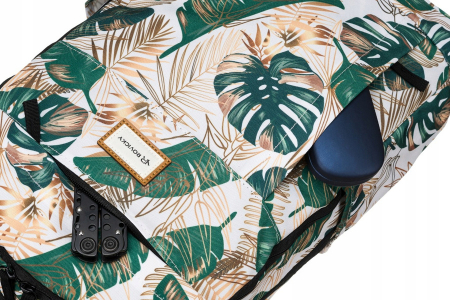 Rucsac clasic de damă din poliester cu model de plante - Rovicky PTR-R-PST-9329 08 [8]