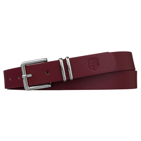 Curea de damă din piele ecologică bordo cu cataramă argintie - Peterson PTN STU-18S1 [1]