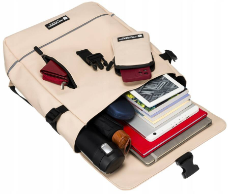 Rucsac solid de oraș din material sintetic cu husă inclusă - Peterson PTR-PTN EB97-6533 BE [7]