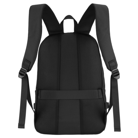 Rucsac mare din poliester negru cu închidere cu fermoar și compartiment pentru laptop - Peterson [8]