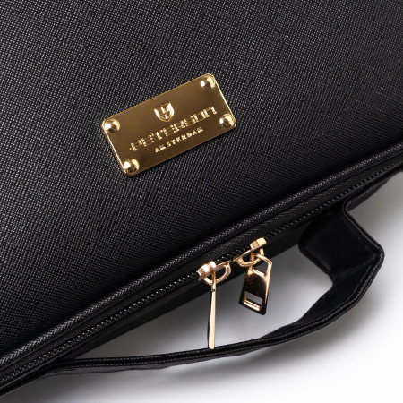 Cutie de bijuterii neagră din piele ecologică, închisă cu fermoar - Peterson PTR-PTN SZK-10-7818 BLAC [13]