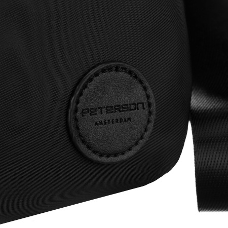 Geantă de damă din nylon negru, cu un singur compartiment, închidere cu fermoar - Peterson PTR-PTN JN-13-0252 BLACK [10]