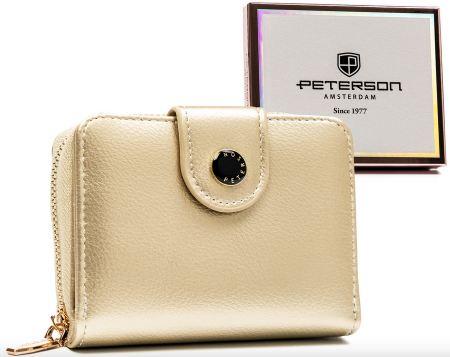 Portofele Dama - Portofel dama din piele Peterson PTR-PTN 014-HRH-8513 GOL